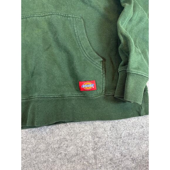 Vintage Y2K Dickies Texas Print Pullover Hoodie Mens Small Green Cozy Sweatshirt - Picture 2 of 9